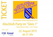 Tickets für Abschluss-Party im "Gleis 1" am 22.08.2015 - Karten kaufen